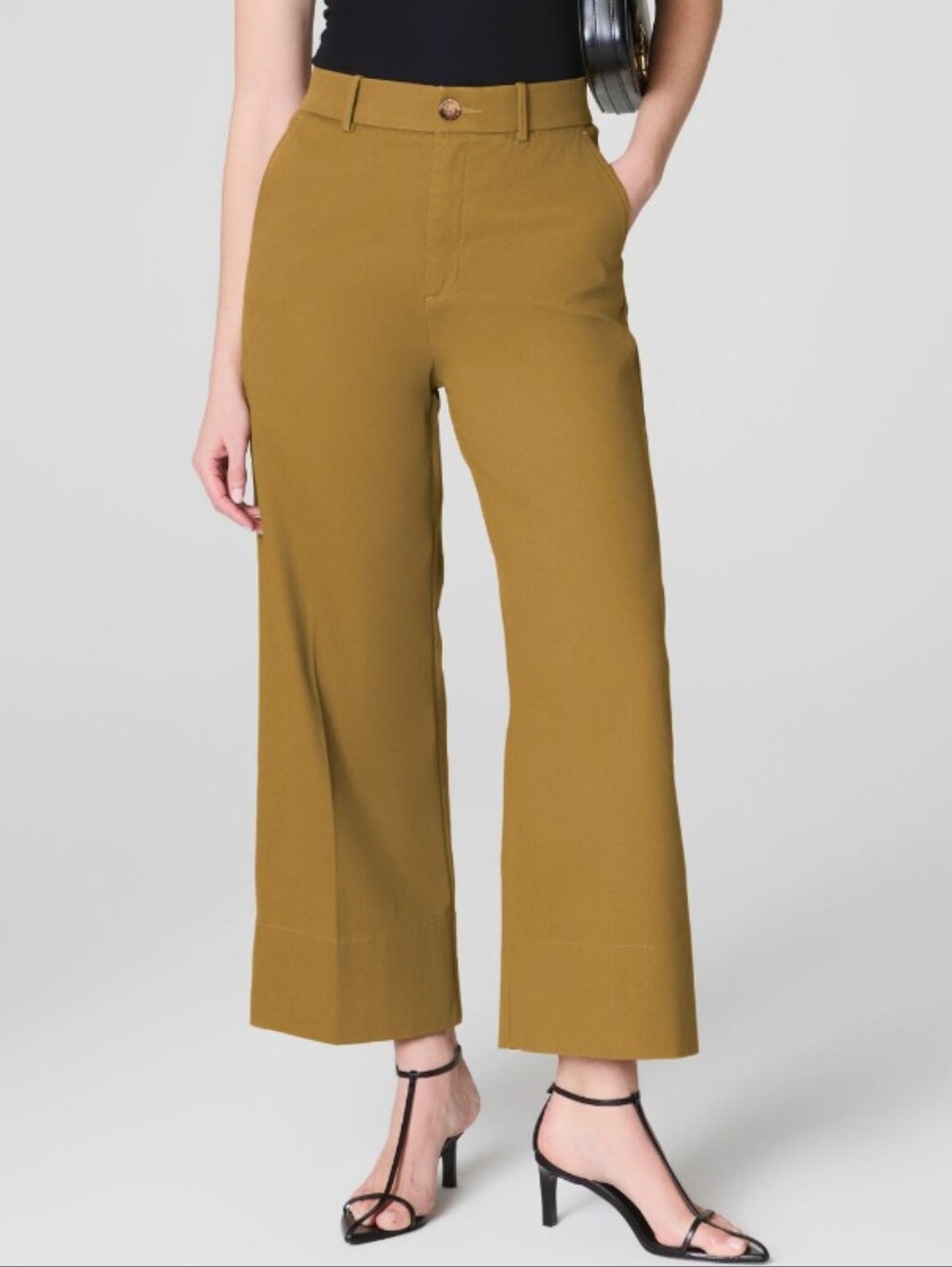 SPANXsupersmooth® Stretch Twill Cropped Wide Leg Pant, XS